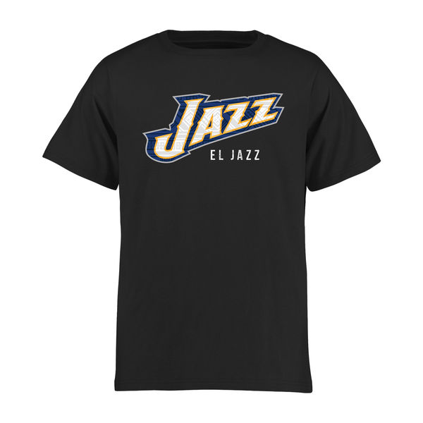 NBA Men Utah Jazz Youth Noches Enebea TShirt  Black->nba t-shirts->Sports Accessory